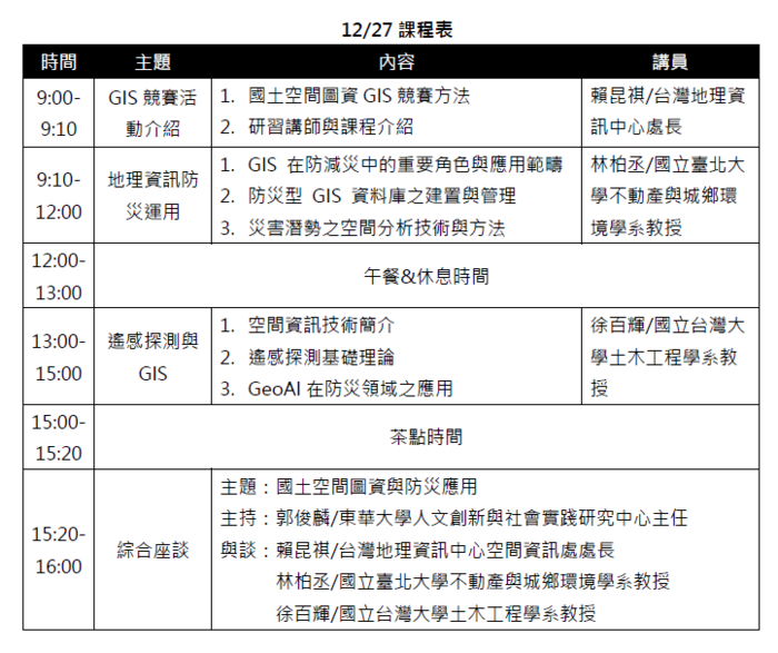 【東部限定｜韌性防災·數位守護】 國土空間圖資 GIS 競賽 東部研習強勢開跑！圖片